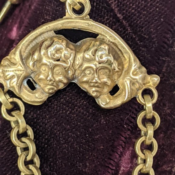 Antique Putti Cherub Seraphim Pocket Watch Chain - Picture 4 of 16